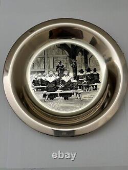 1974 3rd Annual Franklin Mint Thanksgiving Solid Silver Plate by Steven Dohanos