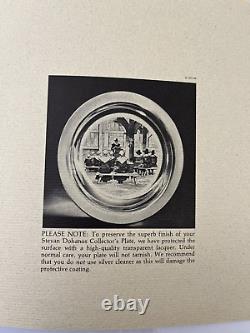 1974 3rd Annual Franklin Mint Thanksgiving Solid Silver Plate by Steven Dohanos