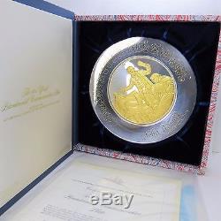 1974 Bicentennial Commemorative Plate Gold on Sterling Silver John Adams #5714