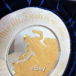 1974 Bicentennial Commemorative Plate Gold on Sterling Silver John Adams #5714