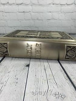 1974 Catholic Franklin Mint Sterling Silver FAMILY BIBLE with Illustrations