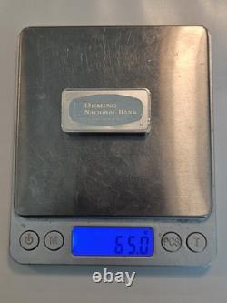 1974 Deming National Bank New Mexico Sterling Silver Art Bar