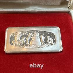 1974 FRANKLIN MINT CHRISTMAS INGOT SNOWMAN 2.11 Oz SOLID STERLING SILVER USA