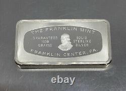 1974 FRANKLIN MINT CHRISTMAS INGOT SNOWMAN 2.11 Oz SOLID STERLING SILVER USA