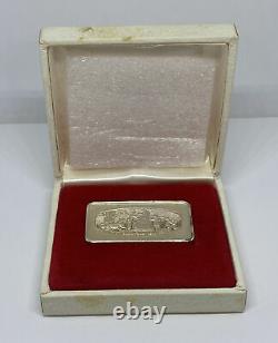 1974 FRANKLIN MINT CHRISTMAS INGOT SNOWMAN 2.11 Oz SOLID STERLING SILVER USA