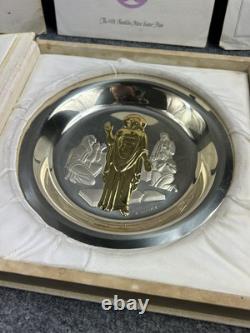 1974 FRANKLIN MINT EASTER PLATE HE IS RISEN Sterling Silver ORIGINAL BOX