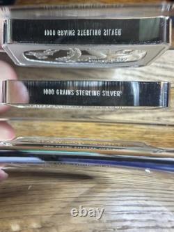 1974 Father's Day Sterling Silver Ingot in Lucite 2.12 Troy OZ of Silver