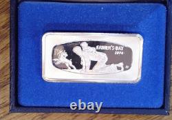 1974 Franklin Mint. 925 Sterling 1000 grains Ingot Father's Day