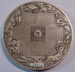 1974 Franklin Mint Calendar 4500 gr (294.3grams) Sterling Silver medallion