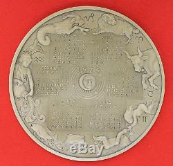 1974 Franklin Mint Calendar/Art Medal Sterling Silver 76mm Lauser 294.3gr