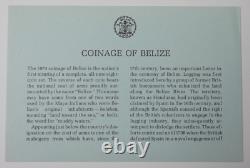 1974 Franklin Mint Coinage of Belize Proof Set Sterling Silver Set 8 Coins w COA