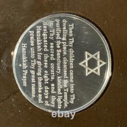 1974 Franklin Mint Hanukkah Prayer- Sterling Silver Proof Ltd Ed MIB