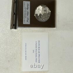 1974 Franklin Mint Hanukkah Prayer- Sterling Silver Proof Ltd Ed MIB