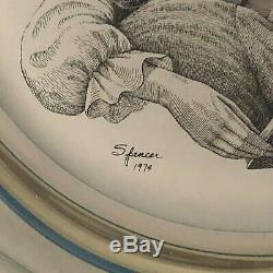 1974 Franklin Mint Mother & Child Irene Spencer Mothers Day 8 plate 925 Silver