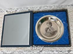 1974 Franklin Mint Mother's Day Plate Solid Sterling Silver LTD ED with COA