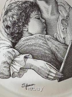 1974 Franklin Mint Mother's Day Plate Solid Sterling Silver LTD ED with COA