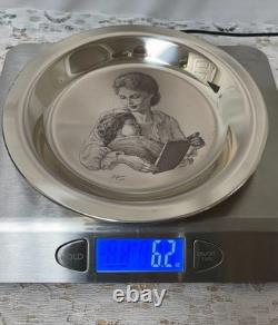 1974 Franklin Mint Mother's Day Plate Solid Sterling Silver LTD ED with COA