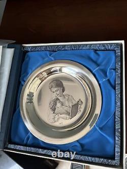 1974 Franklin Mint Mothers and child' Day Plate Sterling Silver (. 925) COA