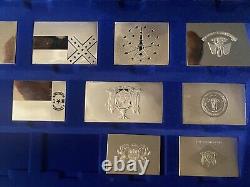 1974 Franklin Mint Official Flags of the States Collection of 50 Sterling Silver