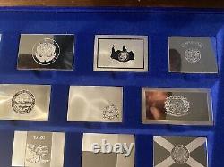 1974 Franklin Mint Official Flags of the States Collection of 50 Sterling Silver