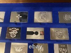 1974 Franklin Mint Official Flags of the States Collection of 50 Sterling Silver