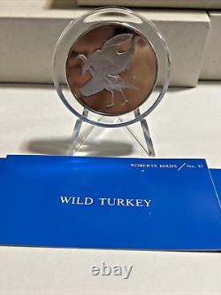 1974 Franklin Mint Roberts Birds Set #36-#40 Sterling Silver Medal Proof