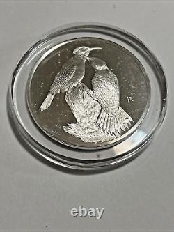 1974 Franklin Mint Roberts Birds Set #36-#40 Sterling Silver Medal Proof