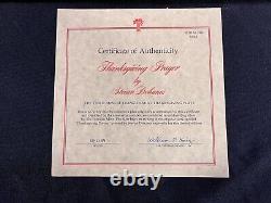 1974 Franklin Mint Solid Sterling Silver 6.3 OZ Thanksgiving Prayer Plate 8423