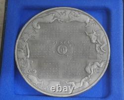 1974 Franklin Mint Sterling Silver Annual Calendar/Art Medal 295 Grams w COA
