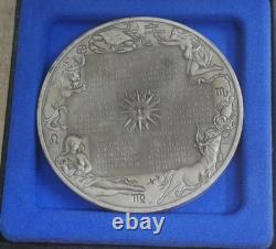 1974 Franklin Mint Sterling Silver Annual Calendar/Art Medal 295 Grams w COA