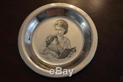 1974 Franklin Mint Sterling Silver Mothers Day Plate 8 # 3287 Ltd Ed With Box