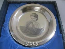 1974 Franklin Mint Sterling Silver Mothers Day Plate by Irene Spencer