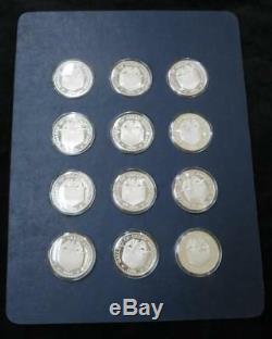 1974 Franklin Series Gallery of Great Americans Sterling Silver 12 Coins