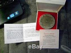 1974 Franklin mint sterling silver calendar art medal Ernest Lauser 295 grams