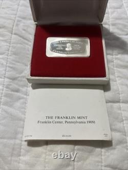1974 Ingot 500 grains solid sterling Franklin Mint Christmas in original box