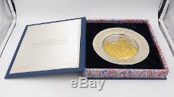1974 John Adams Bicentennial Commemorative Plate Sterling Silver Franklin Mint