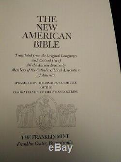 1974 New American Bible, Catholic. Franklin Mint Sterling Silver. Color Illustr