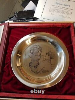 1974 Sterling Silver Plate Franklin Mint Hanging The Wreath Limited Ed 925