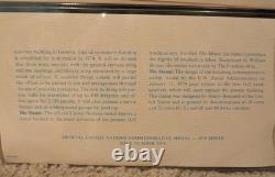 1974 UN Medallic First Day Covers, 5 Sterling Silver Medals, Franklin Mint COA