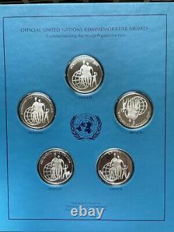 1974 United Nations Issue #5 Commemorative Proof Set Sterling Silver