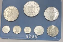 1975 Coinage Of Belize Solid Sterling Silver Proof Set Franklin Mint