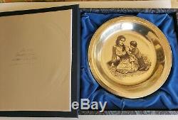 1975 FRANKLIN MINT MOTHERS DAY PLATE SOLID STERLING SILVER with Original Box