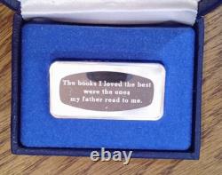 1975 Franklin Mint. 925 Sterling 1000 grains Ingot Father's Day