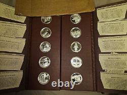 1975 Franklin Mint American Indian Medallic History 41 Silver Medals RARE