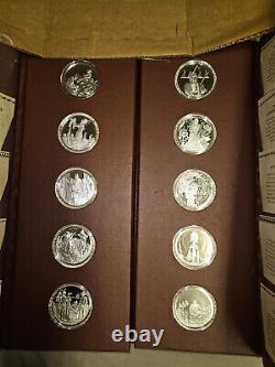 1975 Franklin Mint American Indian Medallic History 41 Silver Medals RARE