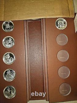 1975 Franklin Mint American Indian Medallic History 41 Silver Medals RARE