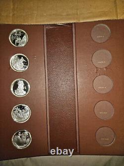 1975 Franklin Mint American Indian Medallic History 41 Silver Medals RARE