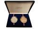 1975 Franklin Mint Bicentennial Medal 4 Oz Silver And 4 Oz Bronze Set Box, Coa