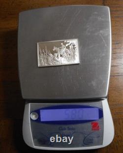 1975 Franklin Mint Bicentennial Sterling Silver Ingot Bar #15 58g 1.72 OZT ASW