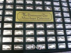 1975 Franklin Mint Centennial Car Mini-Ingot Collection Sterling Silver 100 pc